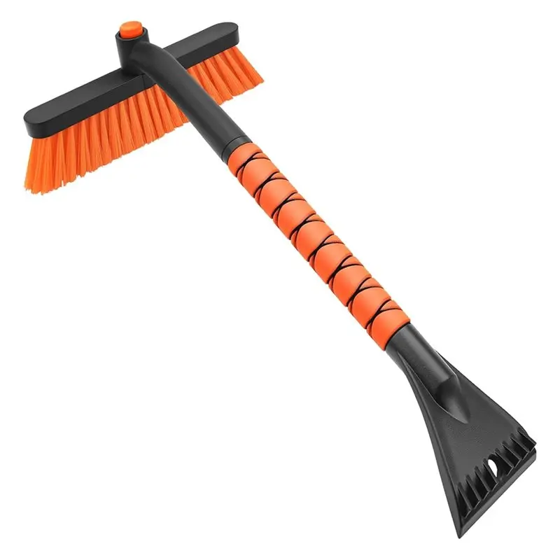 

【СКИДКА】Щетка для снега и скребок для льда для автомобильного лобового стекла, вращающаяся насадка, съемный механизм с ручкой из EVA-пены