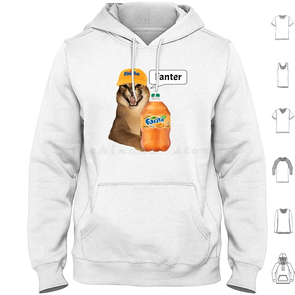 Demotivación Big Floppa Cat Meme Fanter Sudadera con capucha de algodón de manga larga Big Floppa Floppa Bigfloppa Fanter Big Floppa Meme Caracal