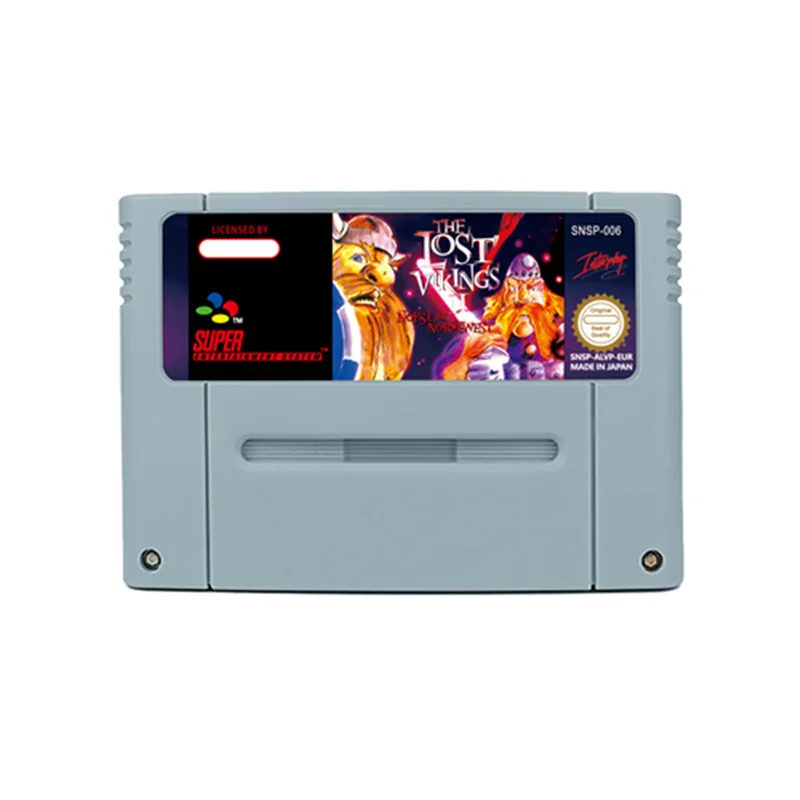 الفايكنج المفقود 1 2 لعبة الحركة ل SNES 16 بت ريترو عربة الأطفال هدية