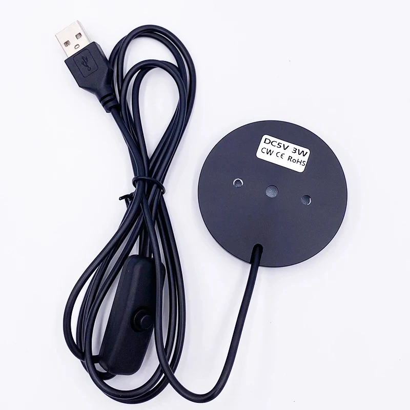 USB LED 디밍 가능 다운라이트 슬림 표면 마운트 스포트라이트, 3W 스폿 캐비닛 램프, DC12v 다운 라이트, 자동차 인테리어 퍽 야간 조명