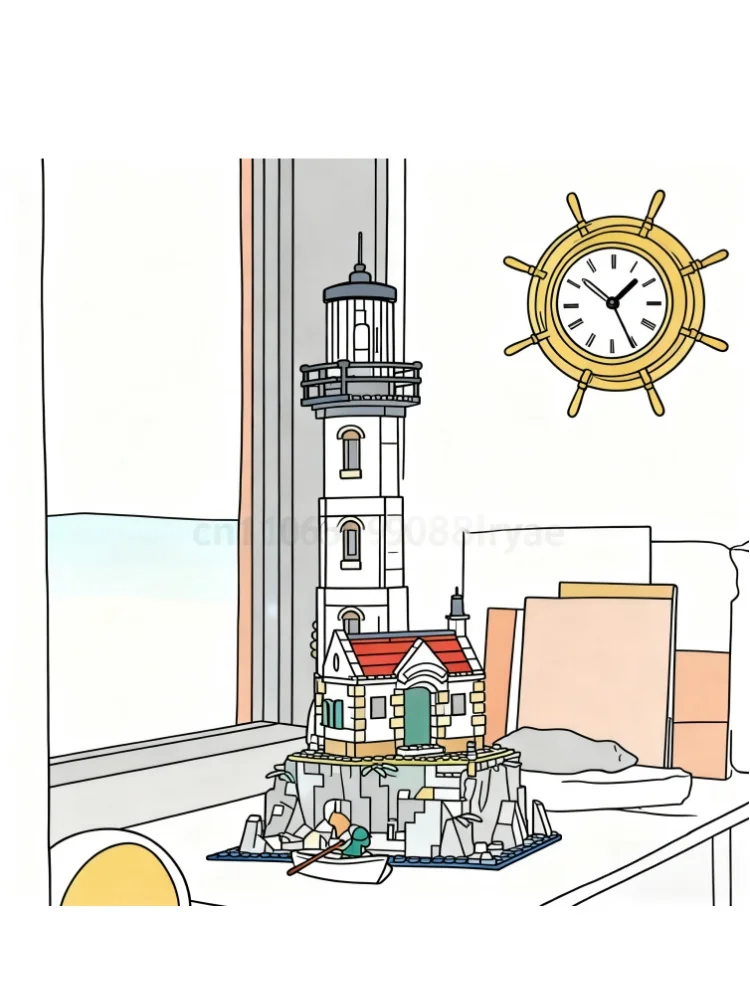 

2056 pieces of electric headlight building block set building DIY tower brick toys Christmas and birthday gifts