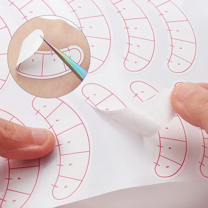70/140 paia adesivi per mappatura ciglia sotto il posizionamento degli occhi estensione delle ciglia strumenti per il trucco estensione pratica cuscinetti per gli occhi carta