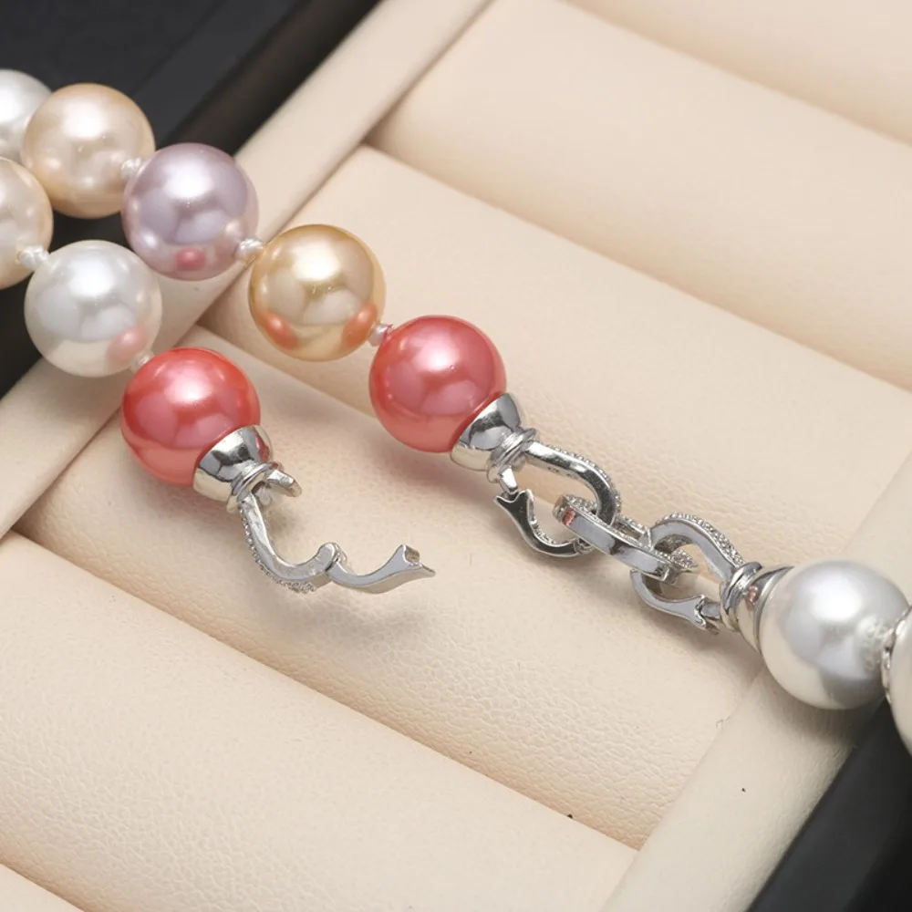 New Fashion Glass Pearl Pendant Necklace for Women Luxury Charm Girls Gift Collarbone Chain Sweater Chain Bulk Items Wholesale