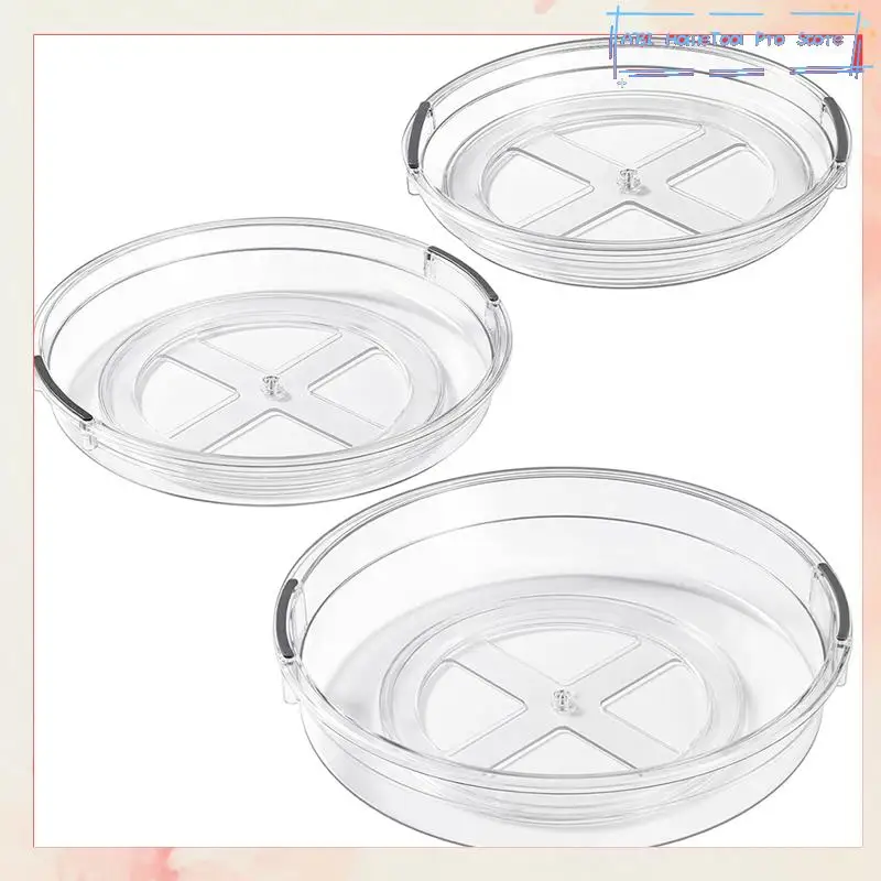 

Clear Lazy Susan Organizer For Cabinet, Kitchen, Refrigerator Rotating Spice Organization-A73I