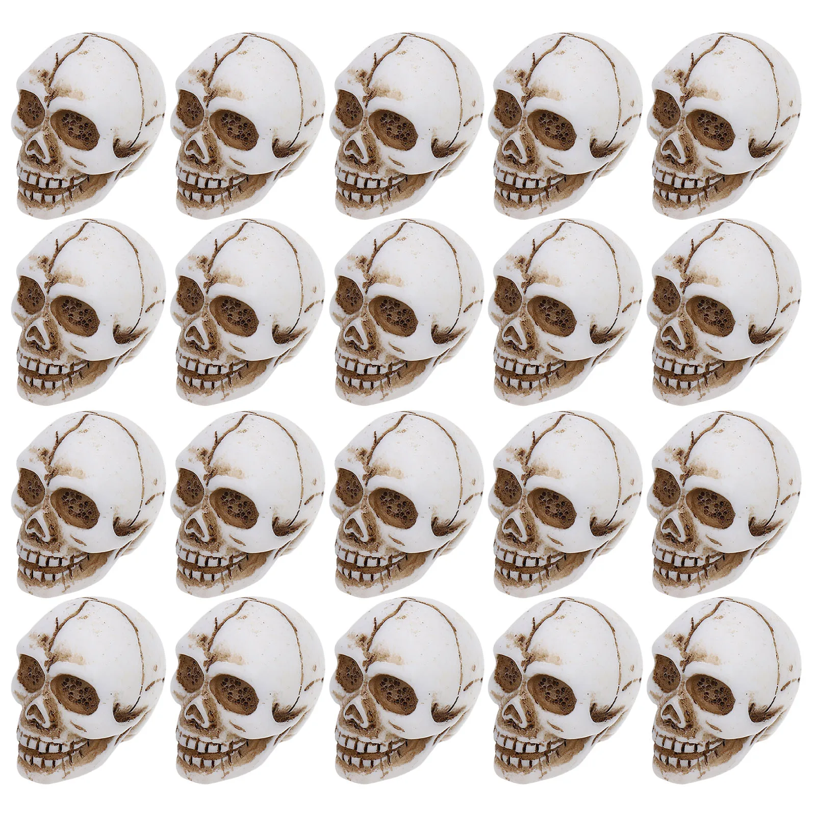 

20pcs Mini Skull s Halloween Resin Head Ornaments Spooky Party Decor Tabletop Haunted House Miniature