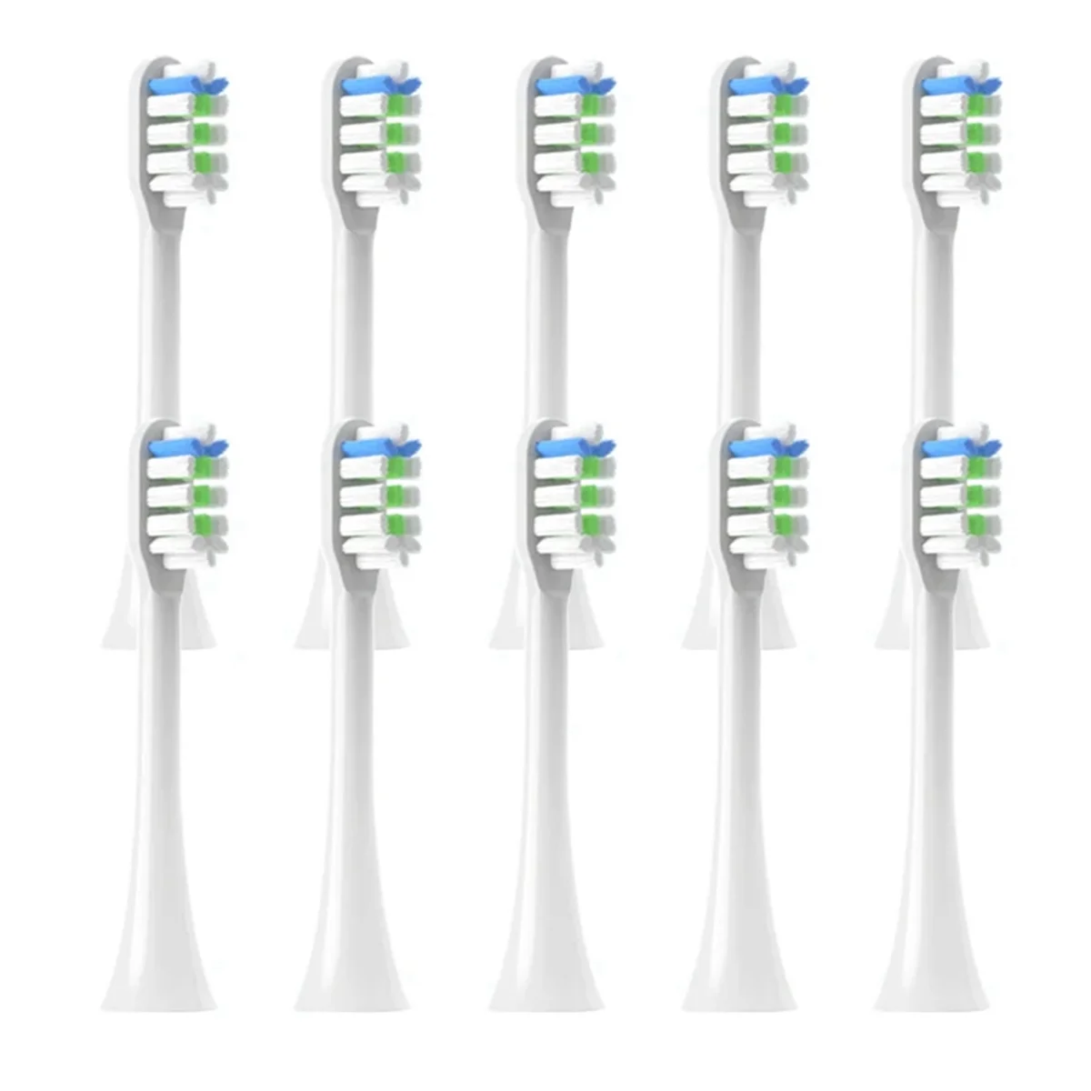 AUSD-10PCS Vacuum Sealed Packed Replacement Brush Heads for SOOCAS X3 X3Pro X3U X5 V1 D3 Electric Toothbrush ,White