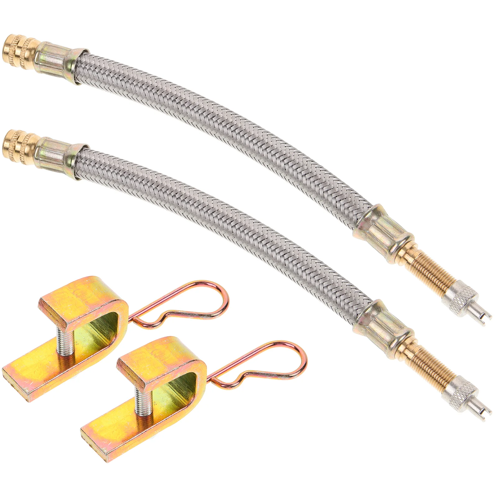 

2 Pcs Valve Extension Tube Auto Tire Motorcycle Accessories Stem Car Copper Joint Extenders for Cars Truck Hose Pipe