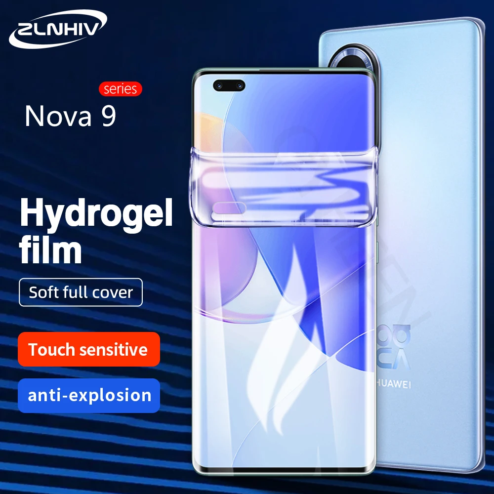 ZLNHIV soft full cover Not Glass for huawei Nova 7 SE youth 9 8 Pro 10 10Z 8i hydrogel film screen protector protective film