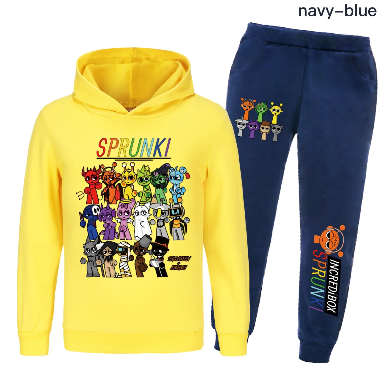 Hot Sprunki Incredibox Music Song Boys and Girl Kids Trend Casual Tracksuits s Hoodies+Pants 2pcs Suits Children Daily Outfit