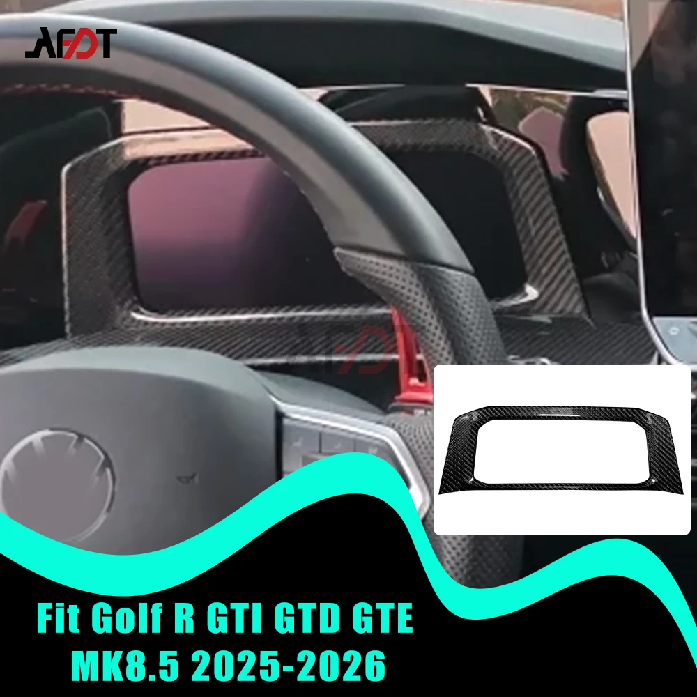 

For Volkswagen Golf R GTI GTD GTE Golf 8.5 MK8.5 2025-2026 Carbon Fiber Instrument Screen Frame Gauge Cluster Interior Cover