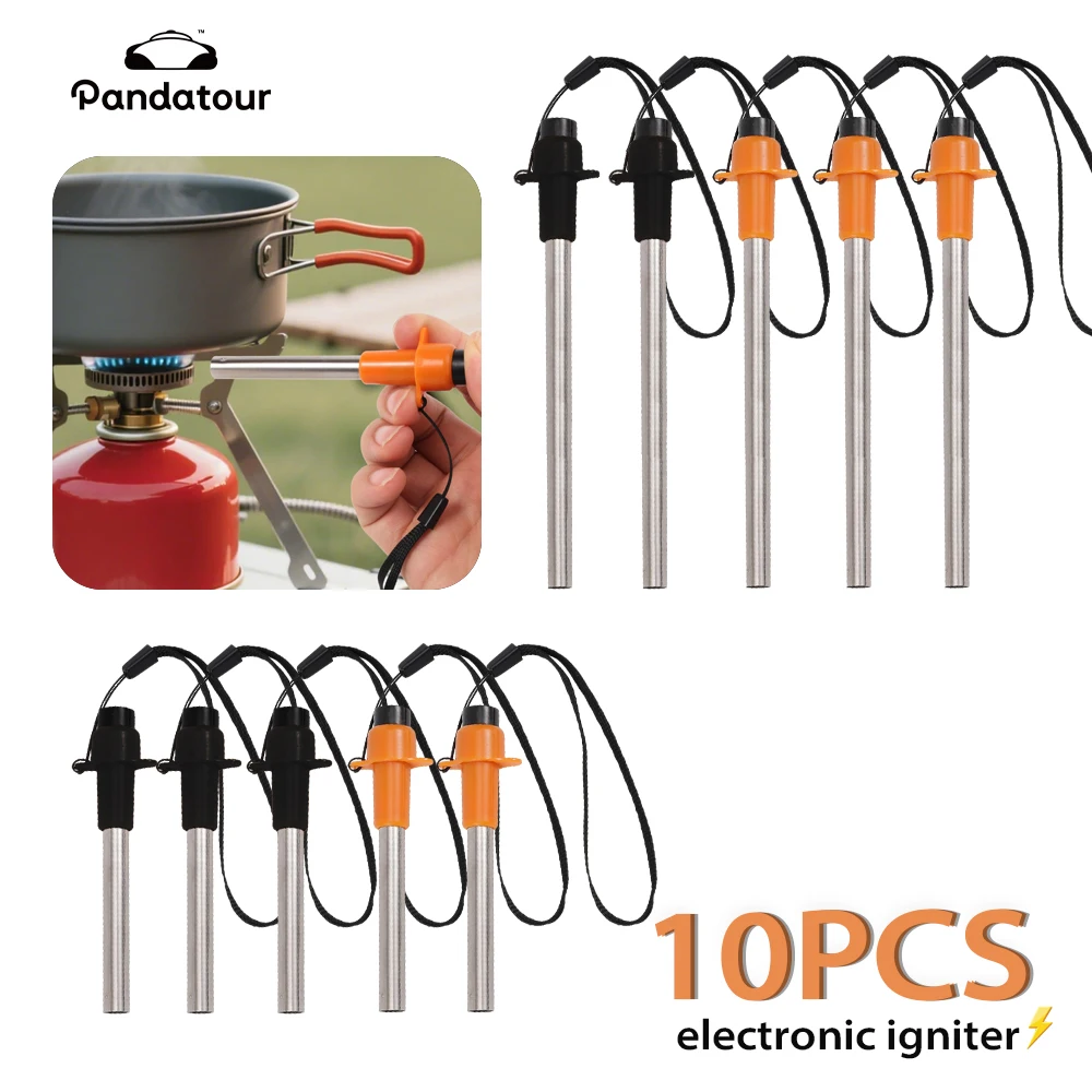 ​ Pandatour 1/10 Stück Campingkocher-Zubehör Tragbarer Impulszünder Küchen-Outdoor-Kocher Elektrischer Zünder Piezoelektrischer BBQ-Zünder
