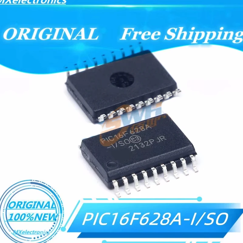 5PCS-20PCS 100%NEW PIC16F628A-I/SO SOP18 PIC16F628A PIC16F628 16F628 SMD 16F628A SOP-18 8-bit Microcontrollers - MCU   3.5KB 224