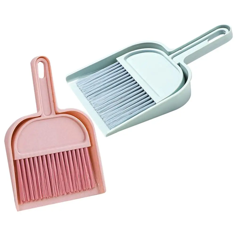 

2 Set Desktop Cleaning Broom Pet Brush Multi-function Mini Dustpan Small Pp Home Accessory Student and