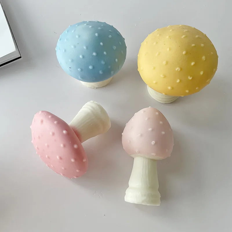 3D Mushroom Candle Silicone Mold Party Telecom Mousse Cookie Mold DIY Handmade Soap Gypsum Aromatherapy Diffuser Stone