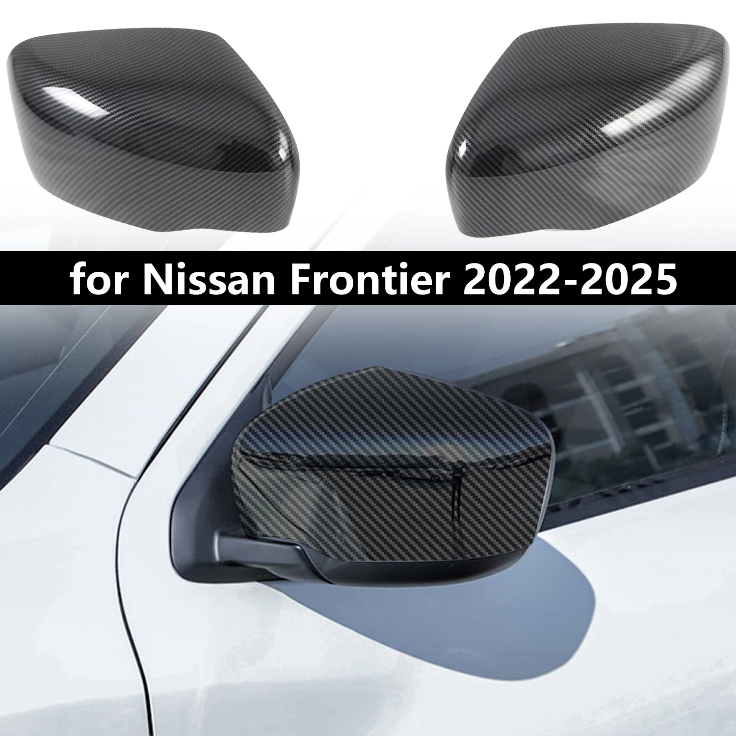 

Side Mirror Covers for Nissan Frontier D41 2022-2025/ Navara 2015-2022 Rear View Mirrors Caps for Non-Signal Mirrors Only