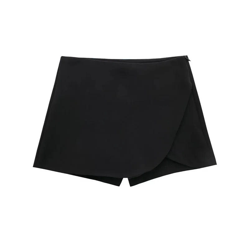 2024 Asymmetric Skort For Women Pink Black Mini Skirt Shorts Woman Fashion High Waist Short Skirts Summer Casual Shorts