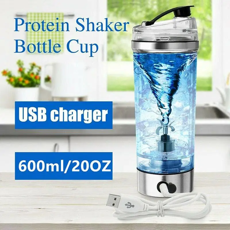 USB Rechargeable Electric Mixing Cup Portable Protein Powder Shaker Bottle Mixer Milkshake Stirrer