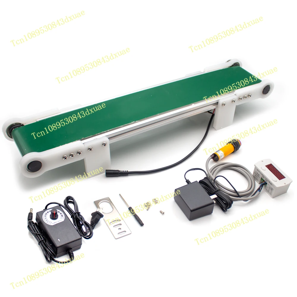 Small Desktop Conveyor Belt With Photoelectric Counter Mini Production Line Conveyor Auto Frictional Force Experiment Device