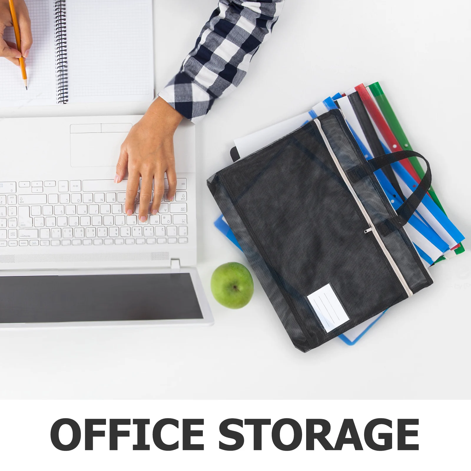 2pcs A3 Large Capacity Mesh Zipper Document Bag Durable Nylon Art Portfolio Organizer For Posters School Office Travel Storage