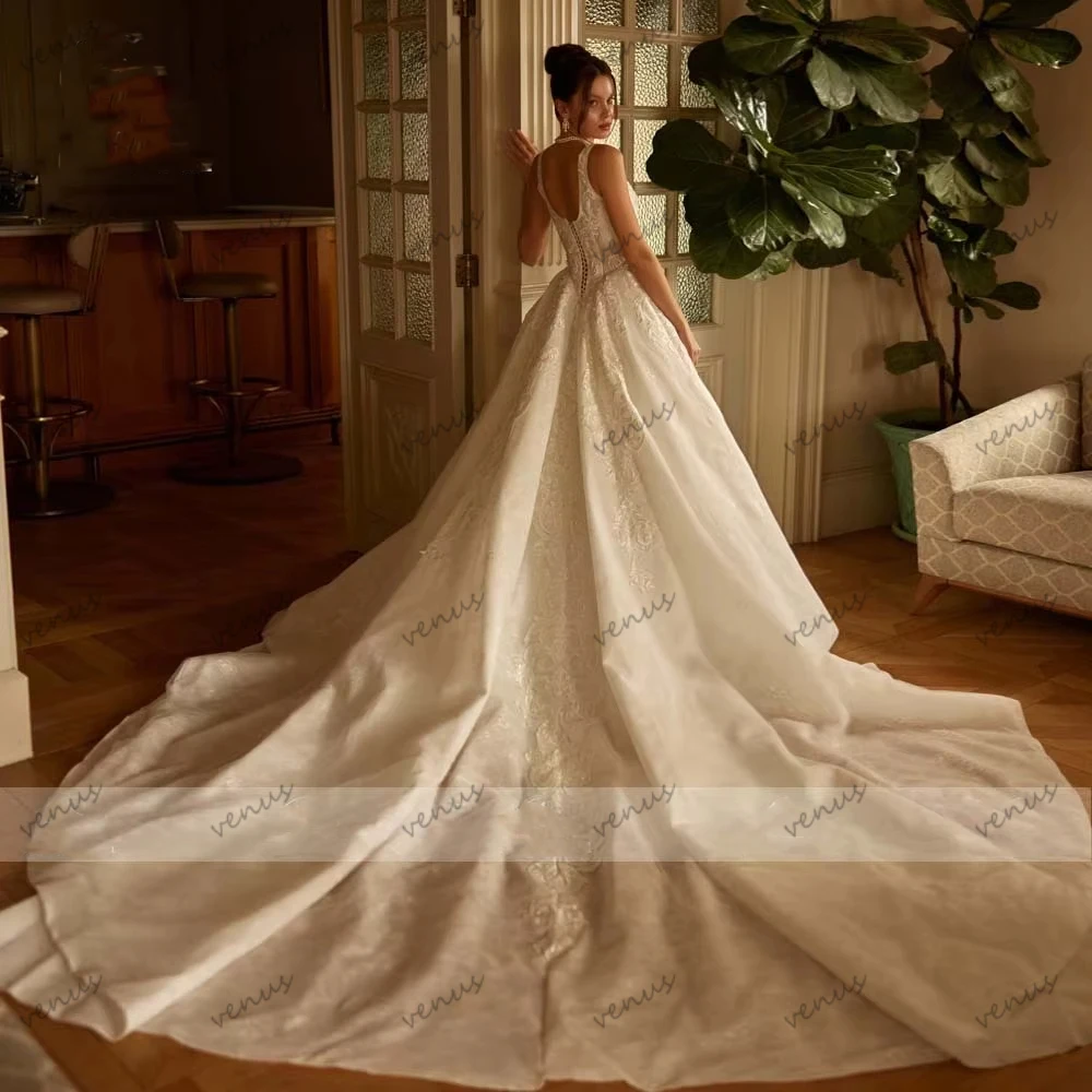 Glamorous Wedding Dresses A Line Charming Bridal Gowns Lace Appliques Pretty свадебное платье Vestidos De Novia Customized 2026