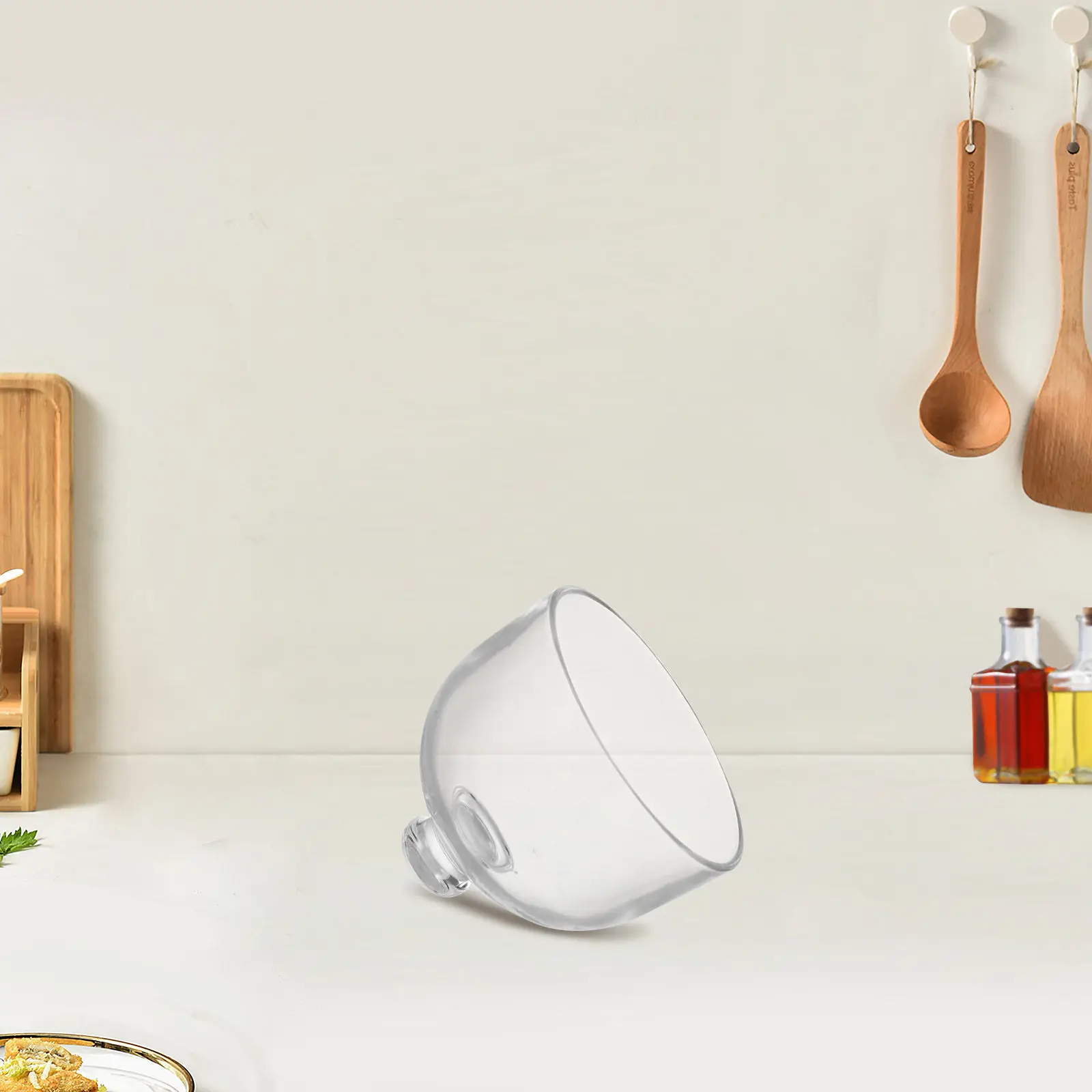 Glass Cake Dome Cover Transparent Round Food-Safe Cloche Bell Jar for Cake Stand Lid Dessert Display Cheese Guard Dust