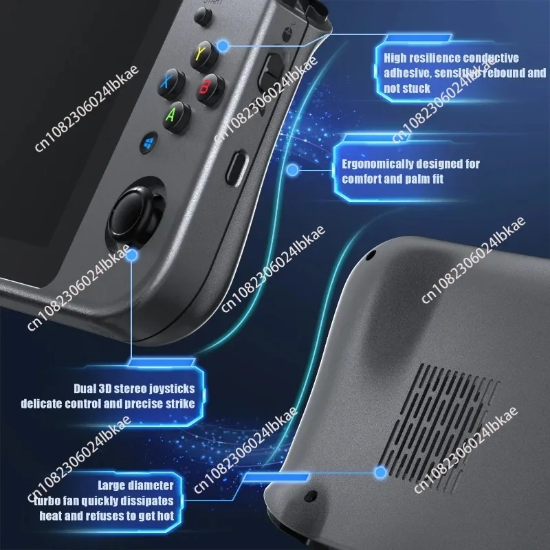 أفضل المبيعات WIN600 وحدة تحكم ألعاب محمولة كمبيوتر محمول صغير 5.94 بوصة مع نظام التشغيل البخاري Win10
