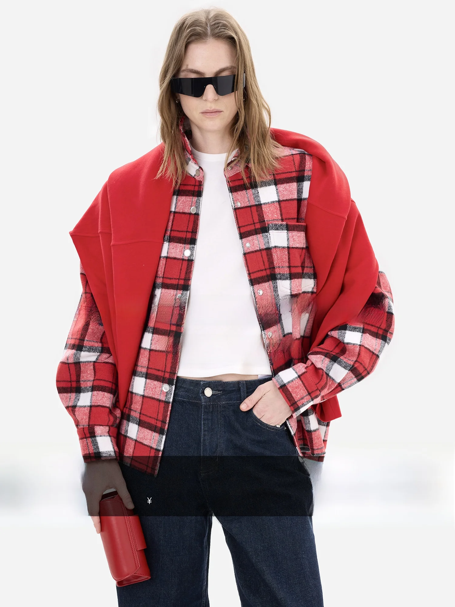 

Женская винтажная рубашка eGuYue в клетку с открытыми плечами, универсальная, дышащая, из полиэстера, с длинным рукавом, повседневный топ