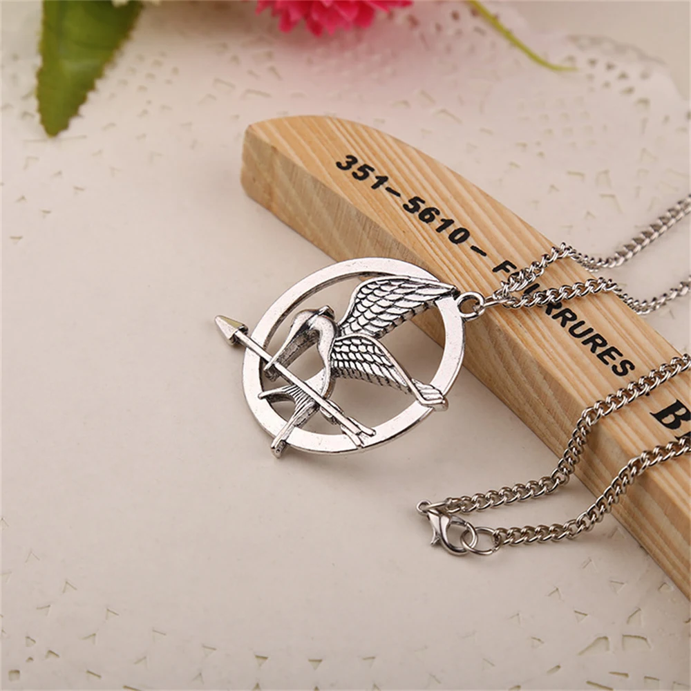 Fashion Mocking Bird Metal Couple Necklace Movie Jewelry The Hunger Games Bird Necklaces Women Men Gifts