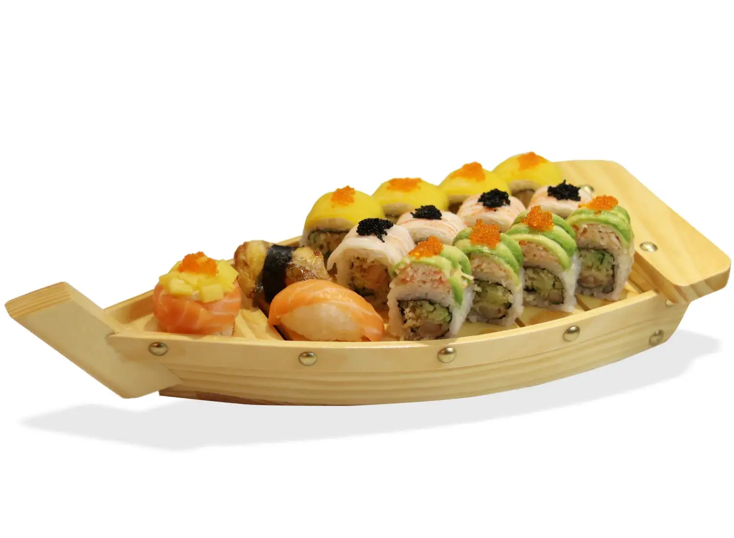 

Japanese Cuisine Sushi Boats seafood Tool Wooden Shop Model Wood Handmade Simple ship Sashimi Assorted Cold Dishes Tableware Bar