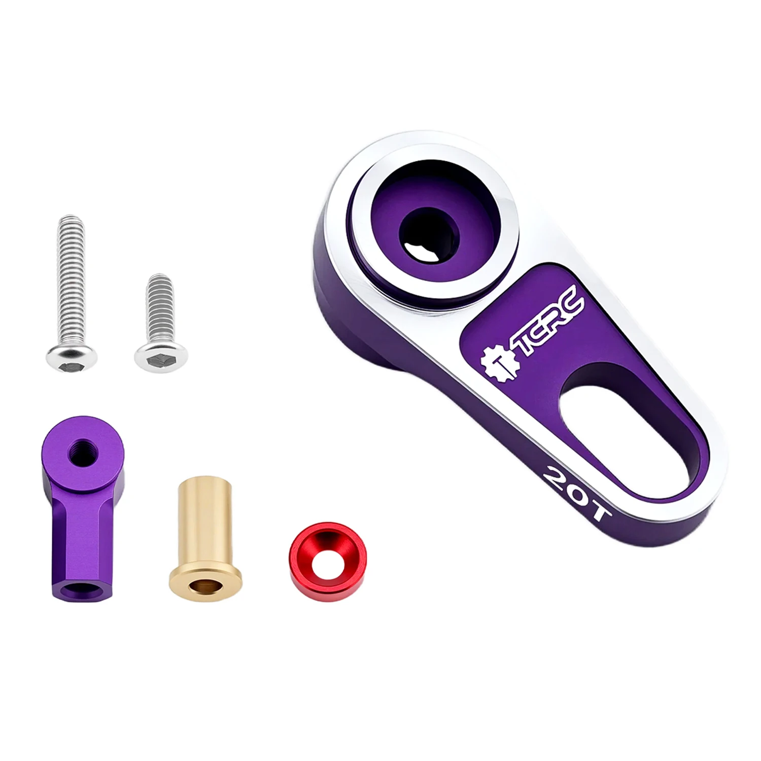 TCRC 7075 Aluminum Rear 20T Servo Horn with Adjustable connecting rod for Axial 1/8 AXP8 Gilamon Trail Buggy Upgrade
