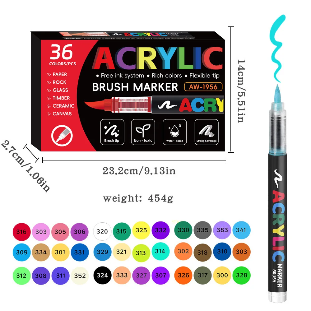 12-168 kleuren directe vloeibare markeerstift set, DIY hand getrokken, graffiti verf kunst acrylverf pennen, perfect voor kunstenaar/student