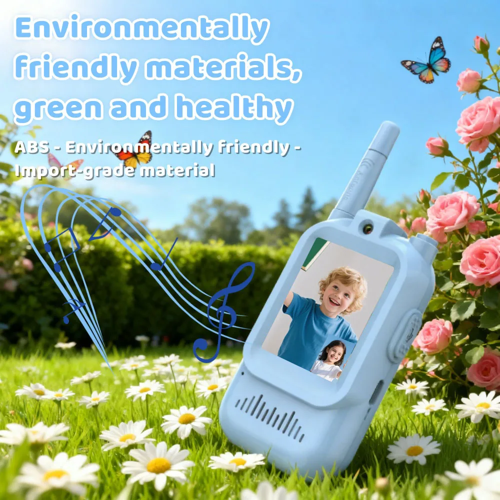 2 قطعة جهاز اتصال لاسلكي للأطفال طويل المدى لا توجد اتصال إنترنت مع كاميرا التخييم السفر للأطفال في الهواء الطلق هدية الكريسماس