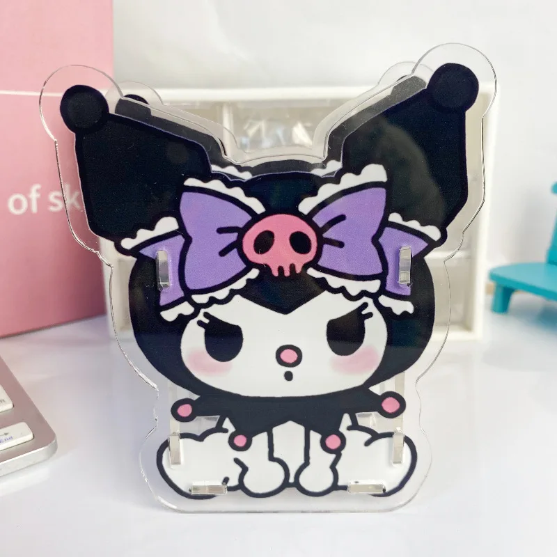 Anime Sanrio Kuromi Acrylic High Transparent Pen Box High-Looking Assembled Cartoon Melody Desk Storage Pen Barrel Birthday Gift