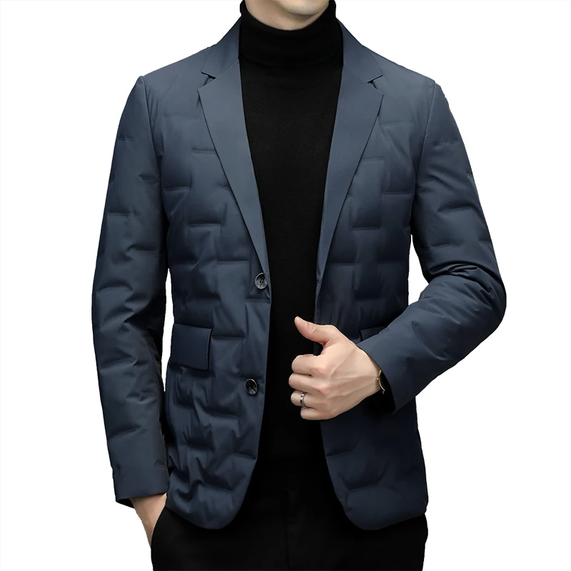 BATMO 2023 New Arrival Winter 90% White Duck Down Jackets Men,Mens Warm Thicked Blazer Coat, 22056