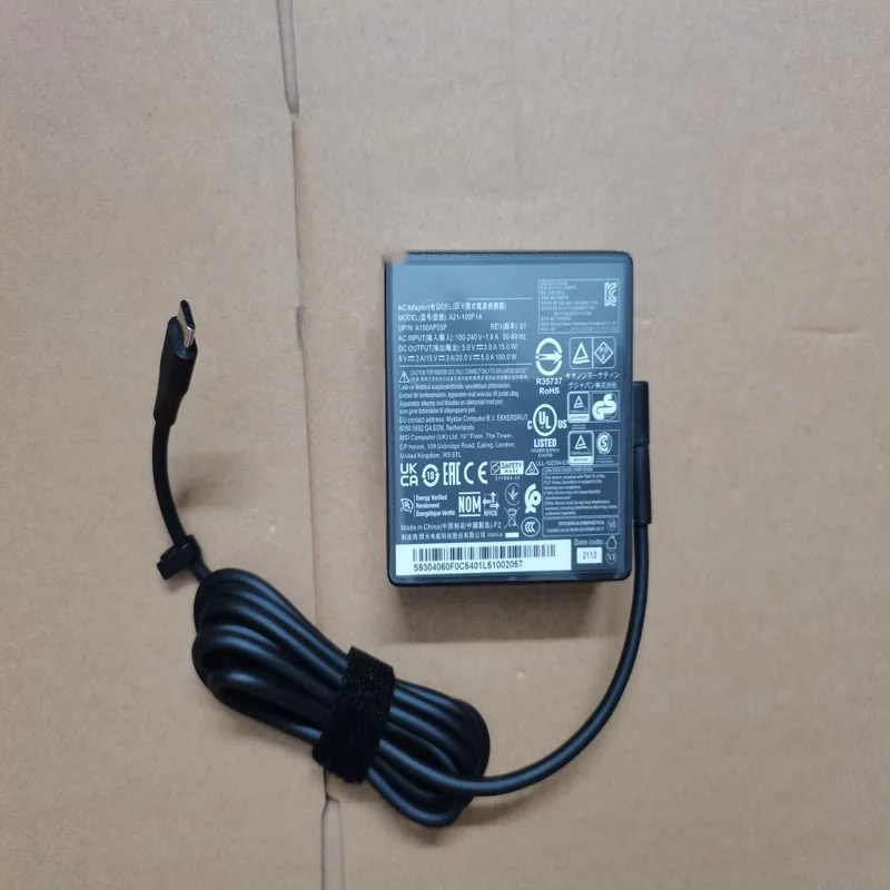 

NEW OEM 20V 5A 100W A21-100P1A USB-C For ASUS ZENBOOK 14X OLED UX5401ZAS-KN050W Notebook PC AC Adapter