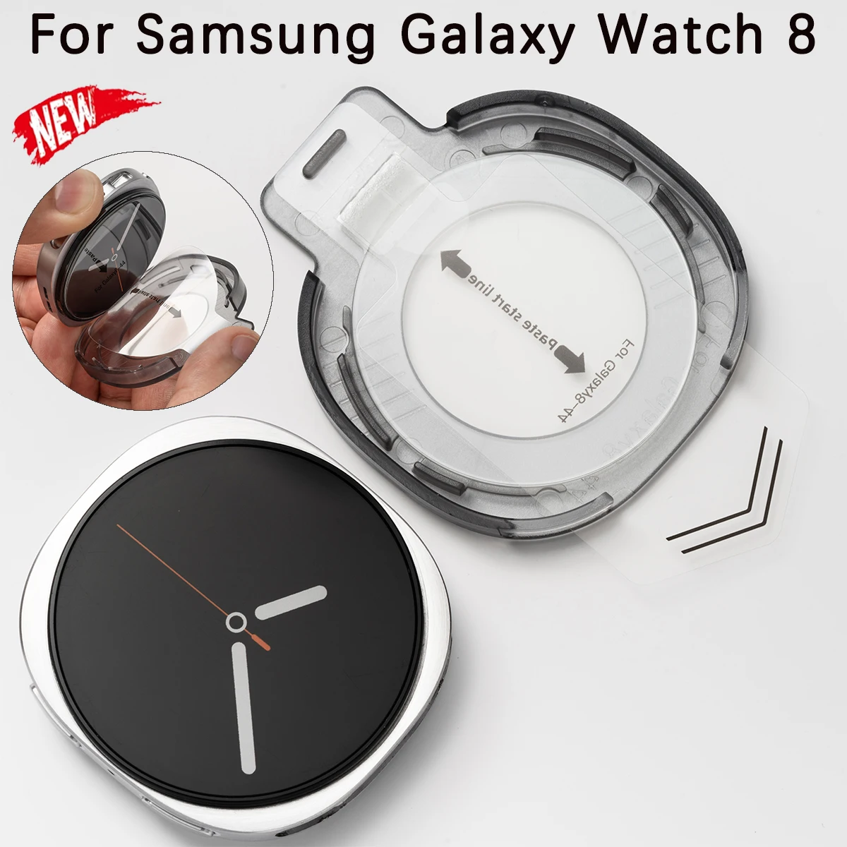 Displayschutzfolie Einfaches Installationsset für Samsung Galaxy Watch 8 40mm 44mm / 8 Classic 46mm HD Klare Schutzglasfolien