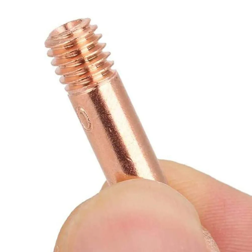 

20pcs MB15AK MIG Torch Consumables M6 Thread 25mm Tip Length Compatible with 0.6 0.8 1.0mm Solid Core Welding Wire