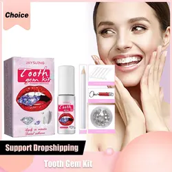 Jaysuking-Kit de gemas dentales, belleza dental, Diamante fácil de quitar, hermosa decoración de dientes blancos, juego de dientes DIY resistente y confiable