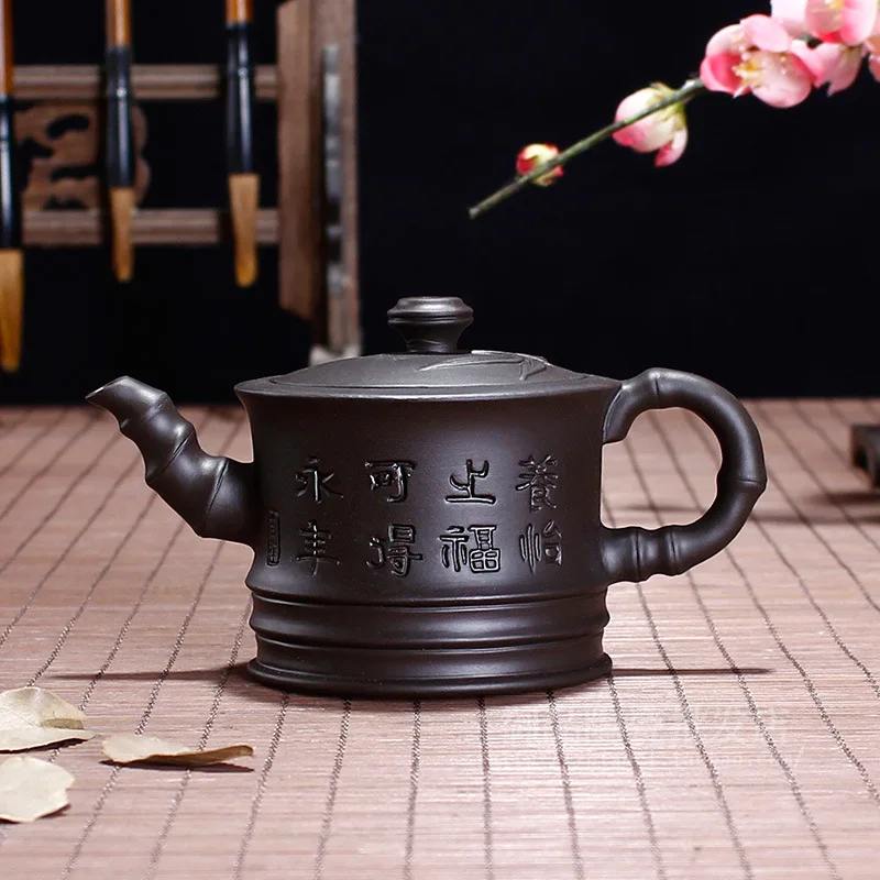 150cc Creative Mini Purple Clay Teapot Fingertip Teapot KungFu Tea Set Accessories Ceramic Infuser Living Room Office Decoration