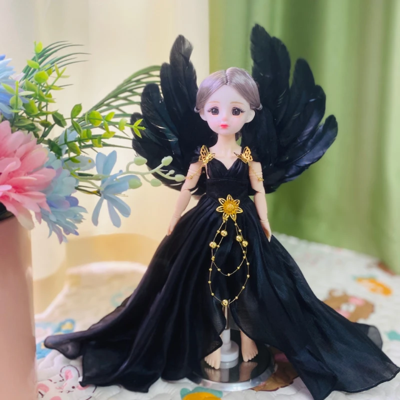 Retro Style 30cm Girl Doll with Clothes Suit 1/6 Female with Muti Joints Body Random Shoes