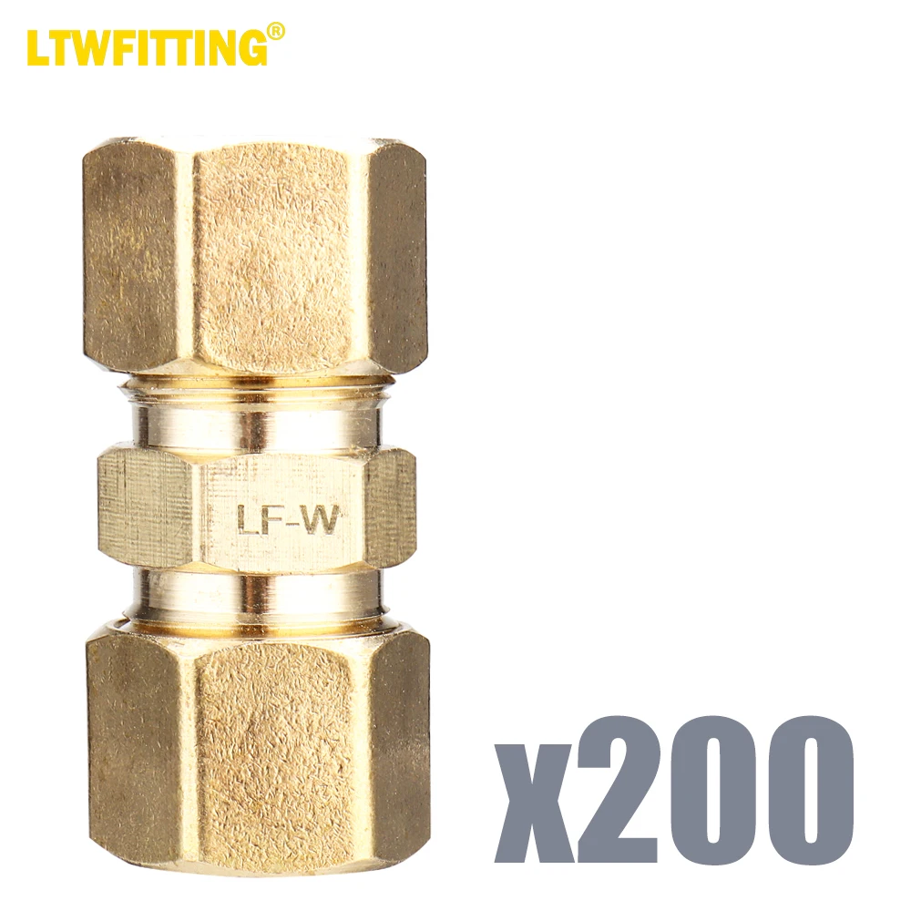 

LTWFITTING LF 1/2-Inch OD Compression Union, Brass Compression Fitting (Pack of 150)