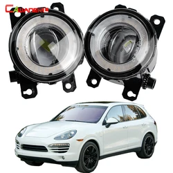 2 X Angel Eye LED Fog Light DRL H11 Car Fog Daytime Running Lamp For Porsche Cayenne 92A 958 2010 2011 2012 2013 2014 2015