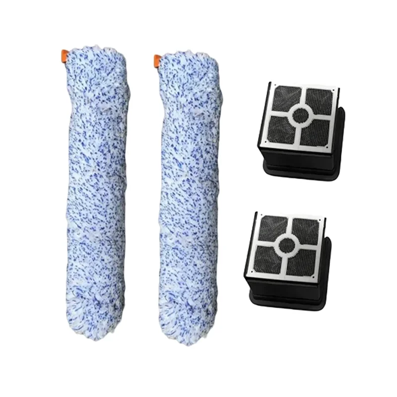 

ABUD-2X Roller Brush And 2X Filters For I LIFE W90 Cordless Wireless Dry Cleaning Smart Sweeping Roboat Vacuum Cleaner Accessoy