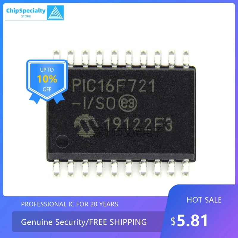 Original genuine PIC16F721-I/SO chip embedded microcontroller chip SOP-20 package