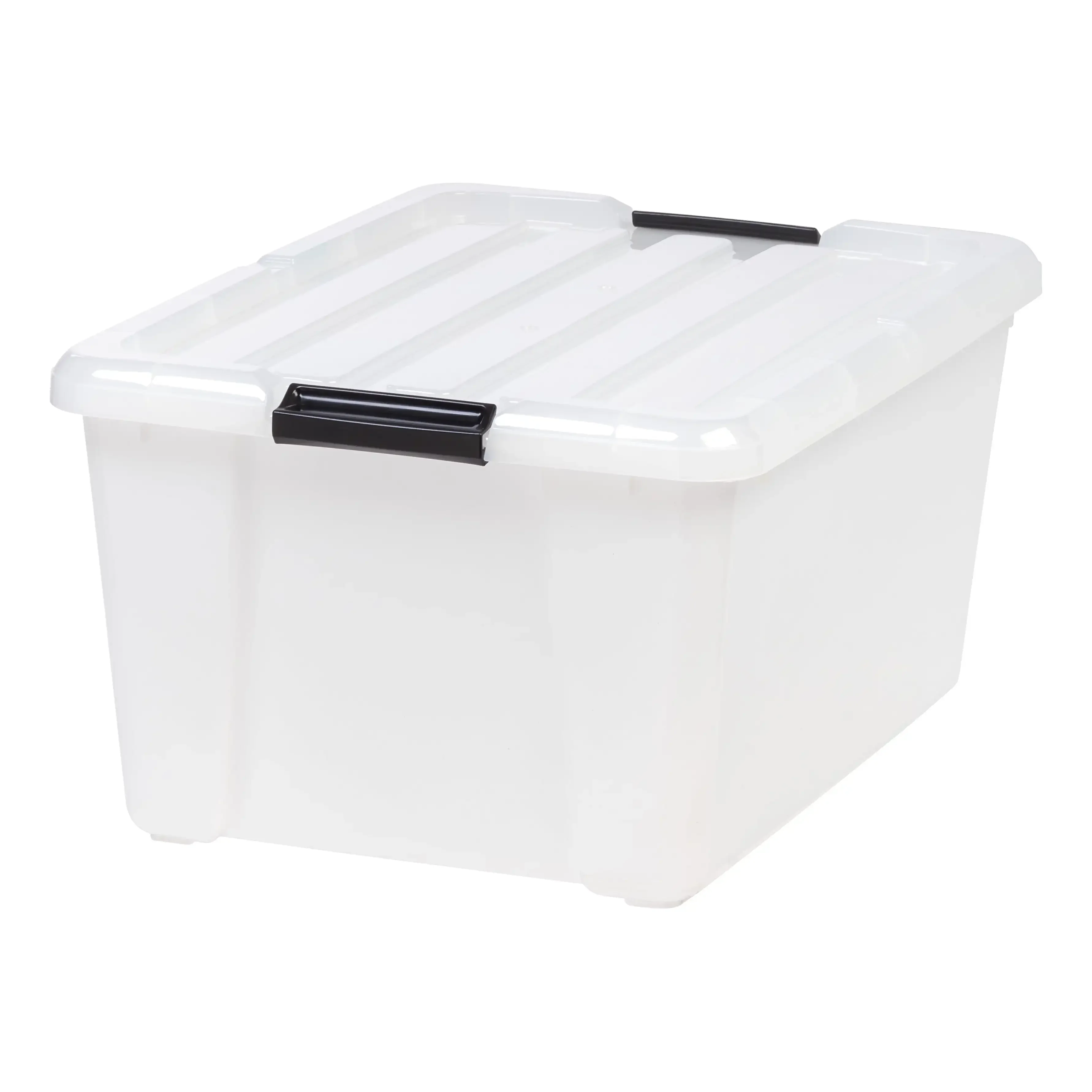 

USA 45 Qt. Plastic Storage Bins with Lids, Pearl, Latching, Stackable, Totes