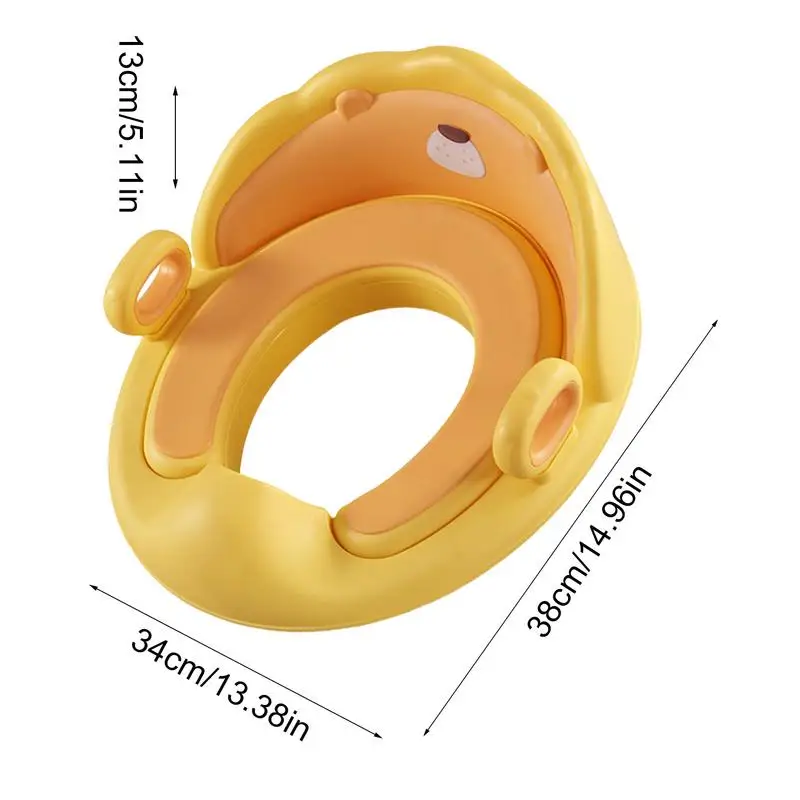 Kids Toilet Seat Potty Toilet Seat With Handles Non-Slip Safe Potty Seat With Urine Guard Toilet Trainer For Round & Oval