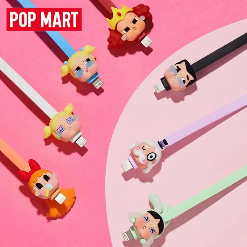 POP MART CRYBABY X The Powerpuff Girls Series Datenkabel Mystery Box Original Blind Box Guess Toys Bag Ornament Figuren Home