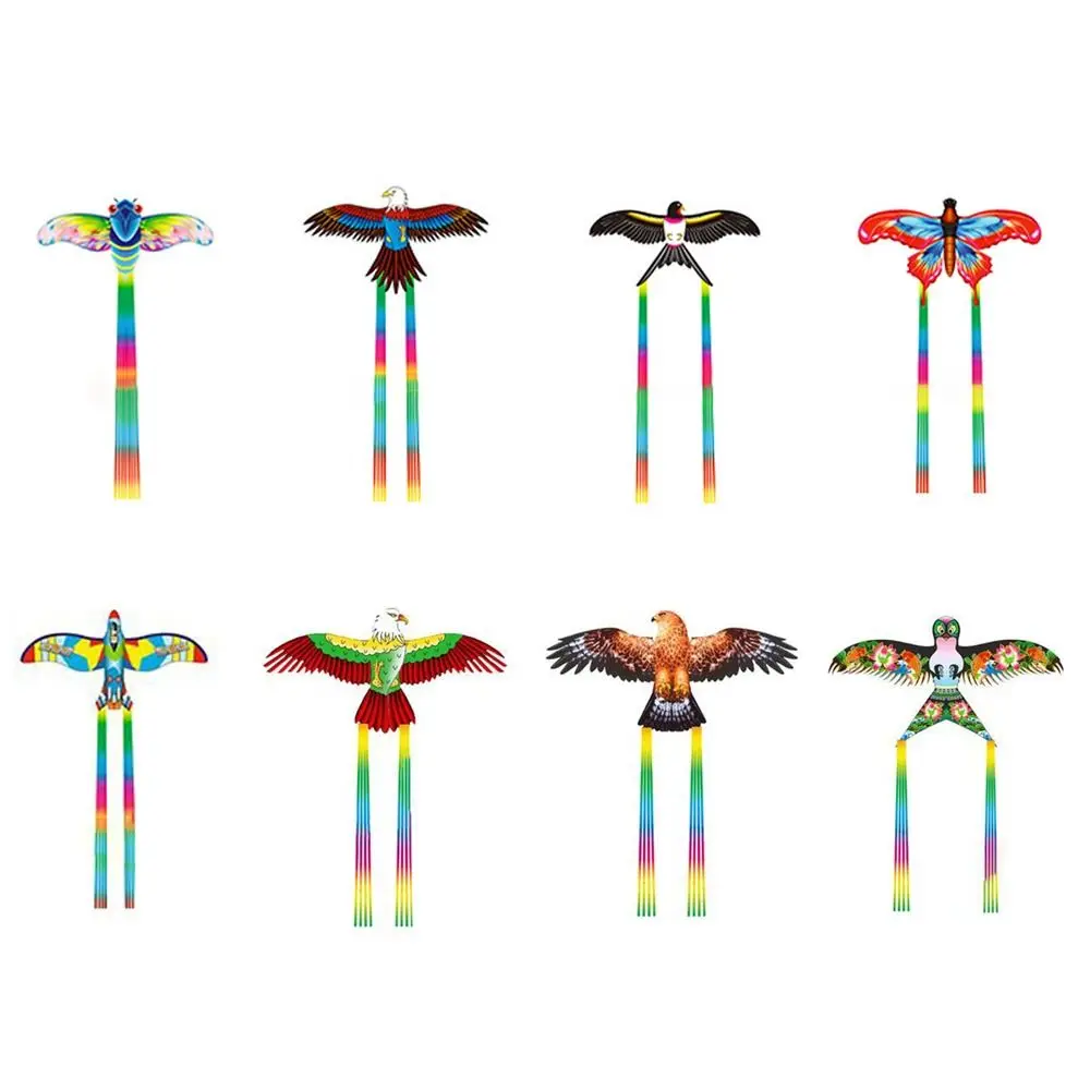 30 Meter Plastic Eagle Kite Parrot Eagle Swallow Airplane Butterfly Cartoon Large Eagle Kites Dynamic DIY Toy Flying Bird Kites