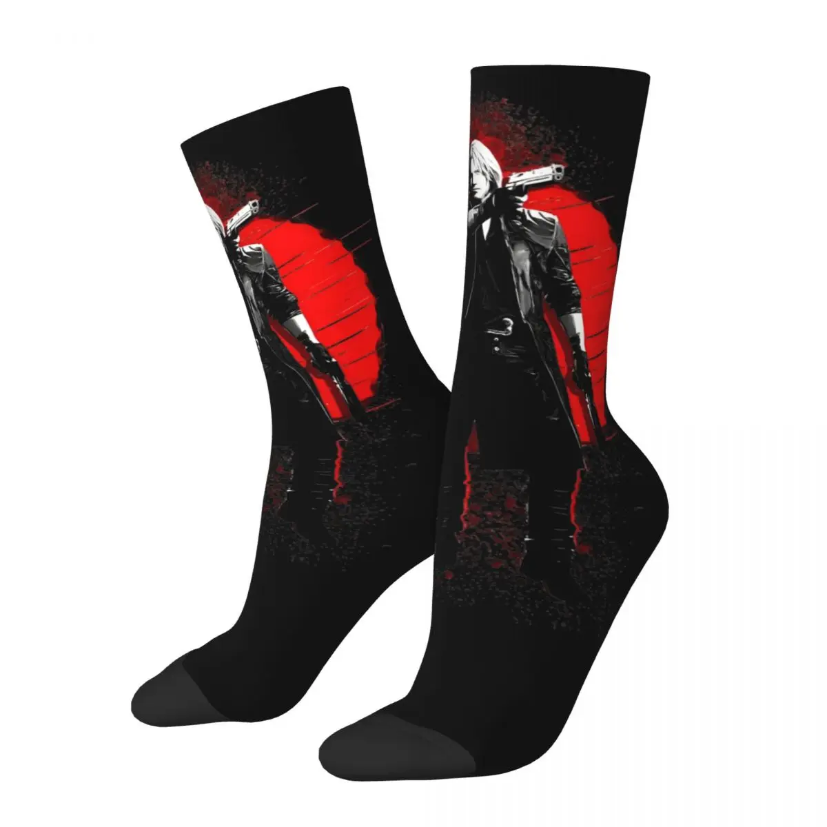 Vergil From The Devil May Cry Series Socks Autumn Stockings Harajuku Men's Warm Soft Socks Printed Skateboard Non Slip Socks