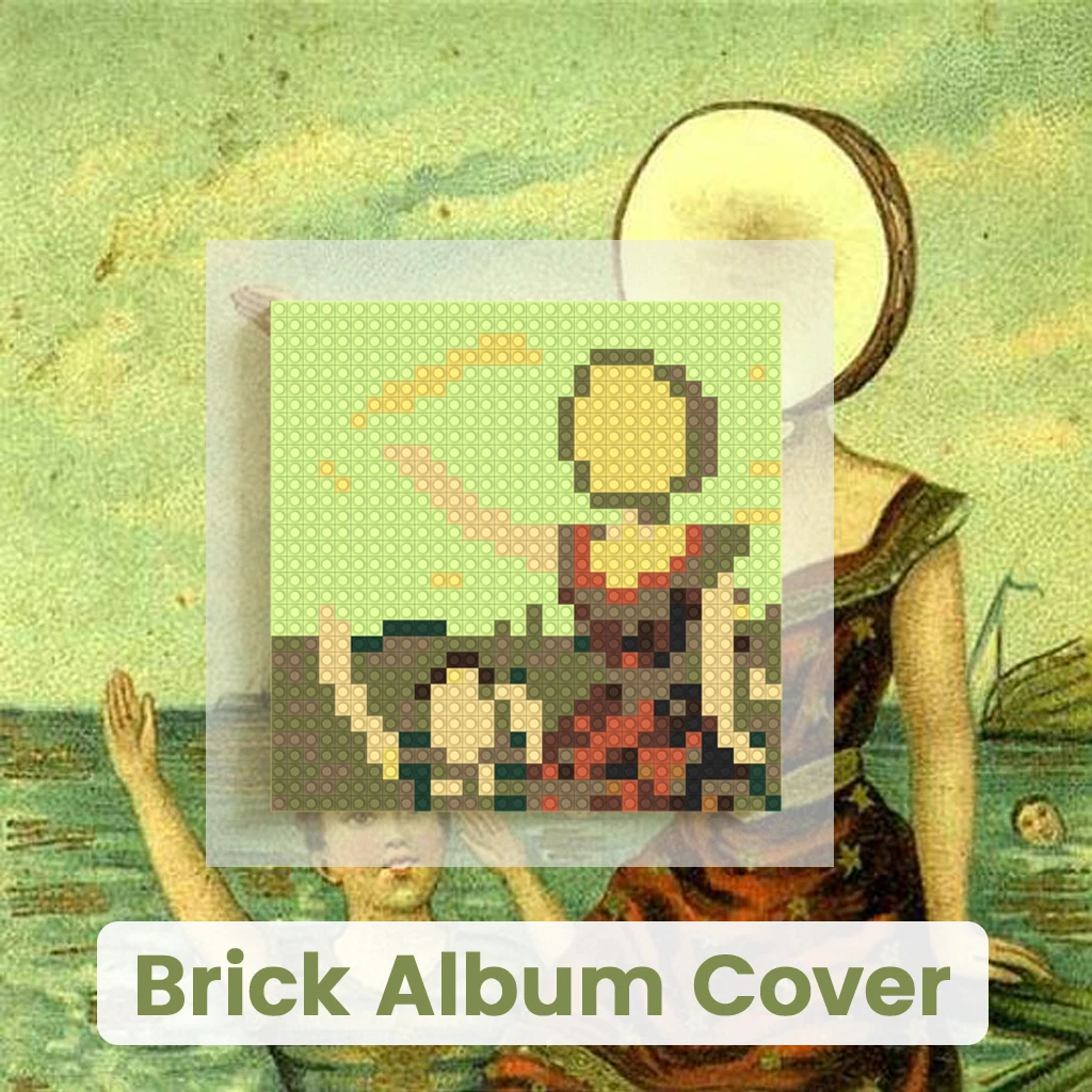 

N-Neutral Milk Hotel Music Building Blocks Mosaic Brick Poster Wall Art Painting Home Living Room Wall Decor Fan Gift